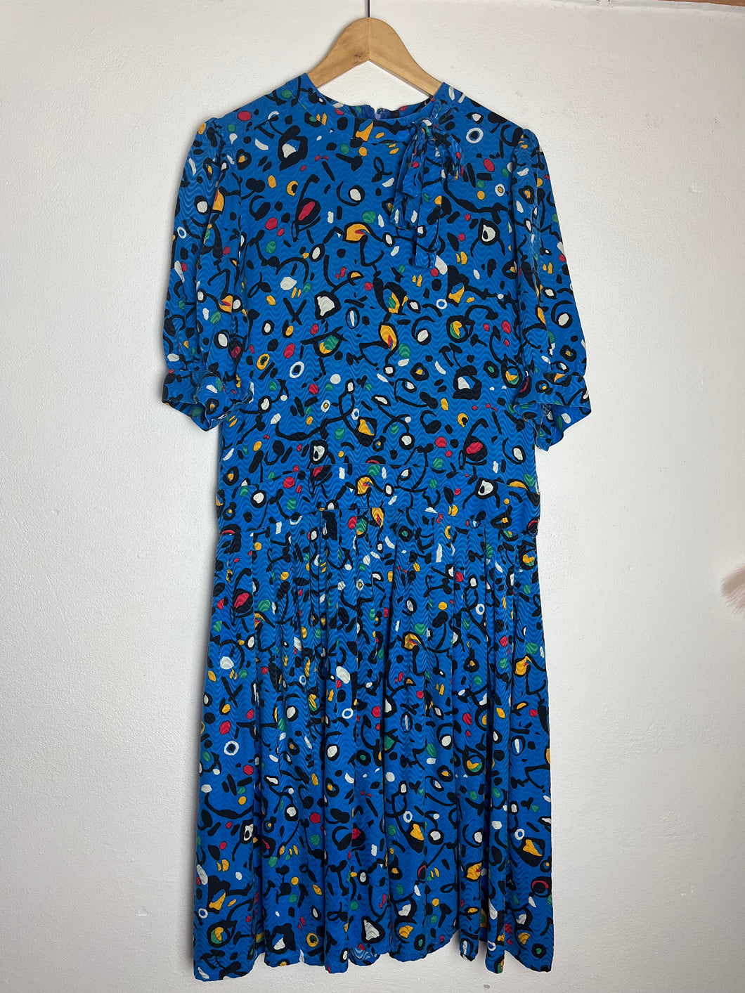 1980’s Silk Drop Waist Dress - Medium