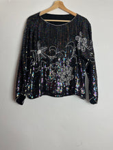 Load image into Gallery viewer, Sequin Long Sleeve Batwing Top - Medium

