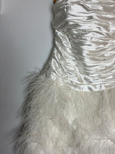 Load image into Gallery viewer, Feathered Strapless Wedding Dress - Large
